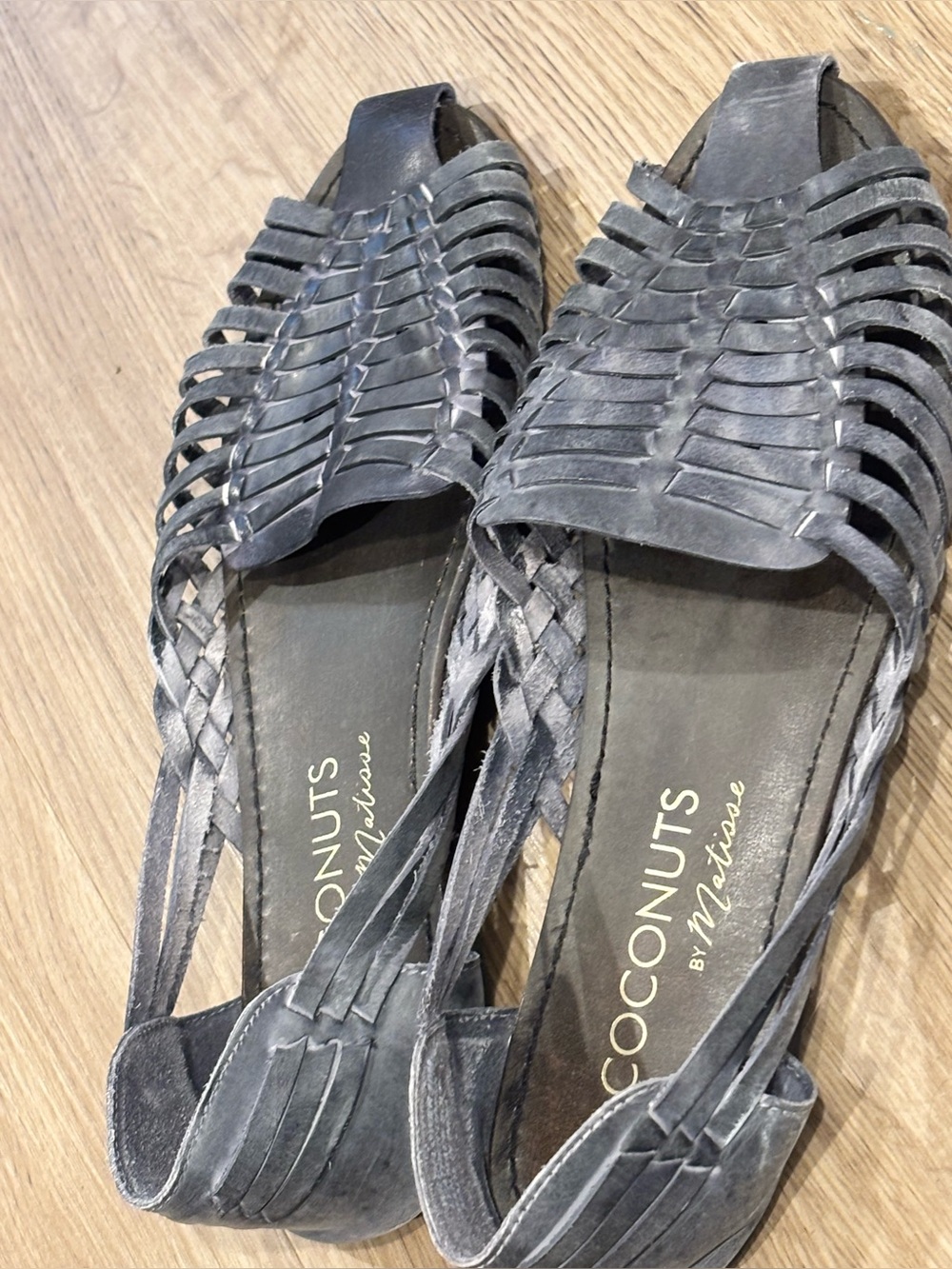 Matisse Coconuts Braided Huarache Flats in Gray - Picture 2 of 6